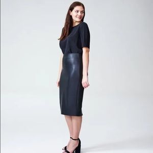 Universal Standard Sillaro Vegan Leather Pencil Skirt